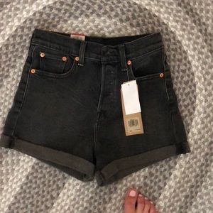 Levis wedgie fit black shorts.